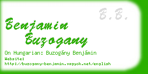 benjamin buzogany business card
